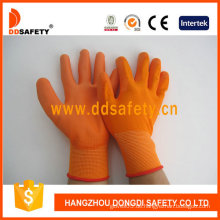 Strick Handgelenk, 13 Gauge Orange Nylon Handschuhe Beschichtung PU (131)